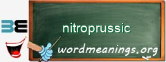 WordMeaning blackboard for nitroprussic